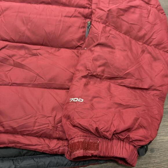 The North Face 700 puffer jacket nuptse M Red Grey - Picture 5 of 8